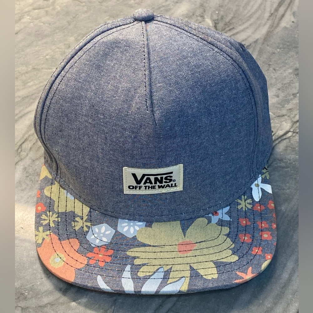 Vans Floral-Print Blue Snapback Hat